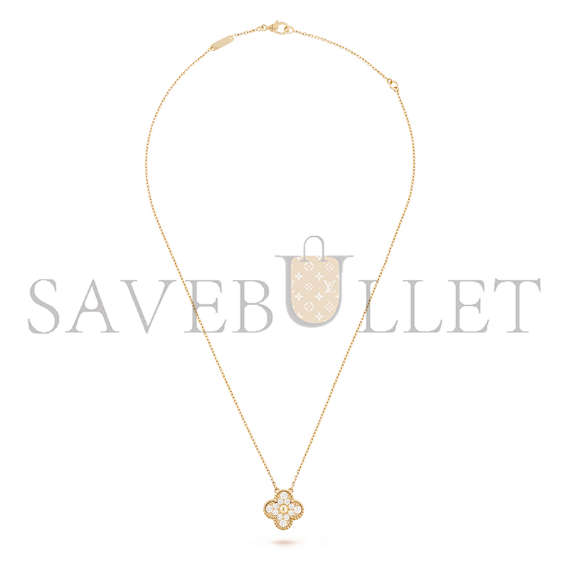 VAN CLEEF VINTAGE ALHAMBRA PENDANT18K YELLOW GOLD, DIAMOND VCARA45300
